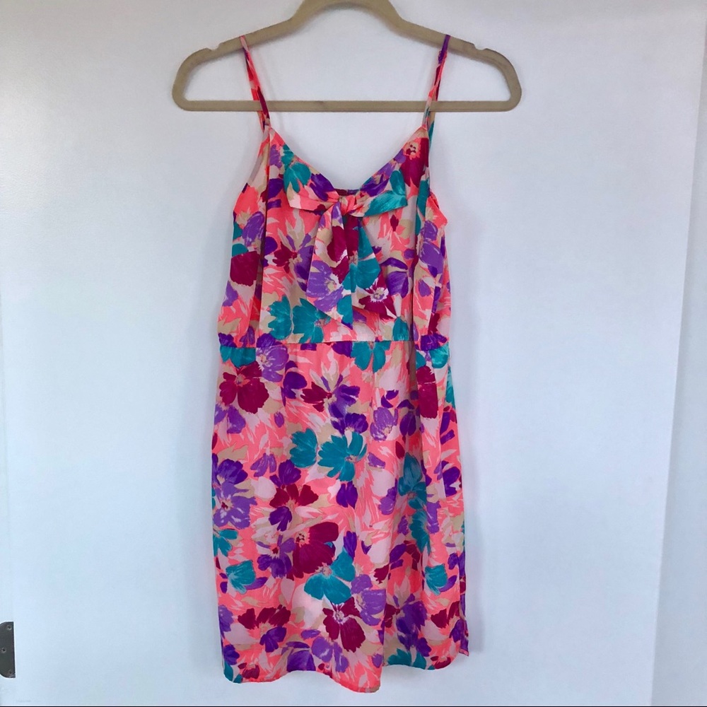 Colorful Floral Bow Dress - Forever 21